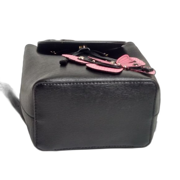 DKNY Backpack Small Leather Lex Convertible Butterfly Book Bag - Black main image 4